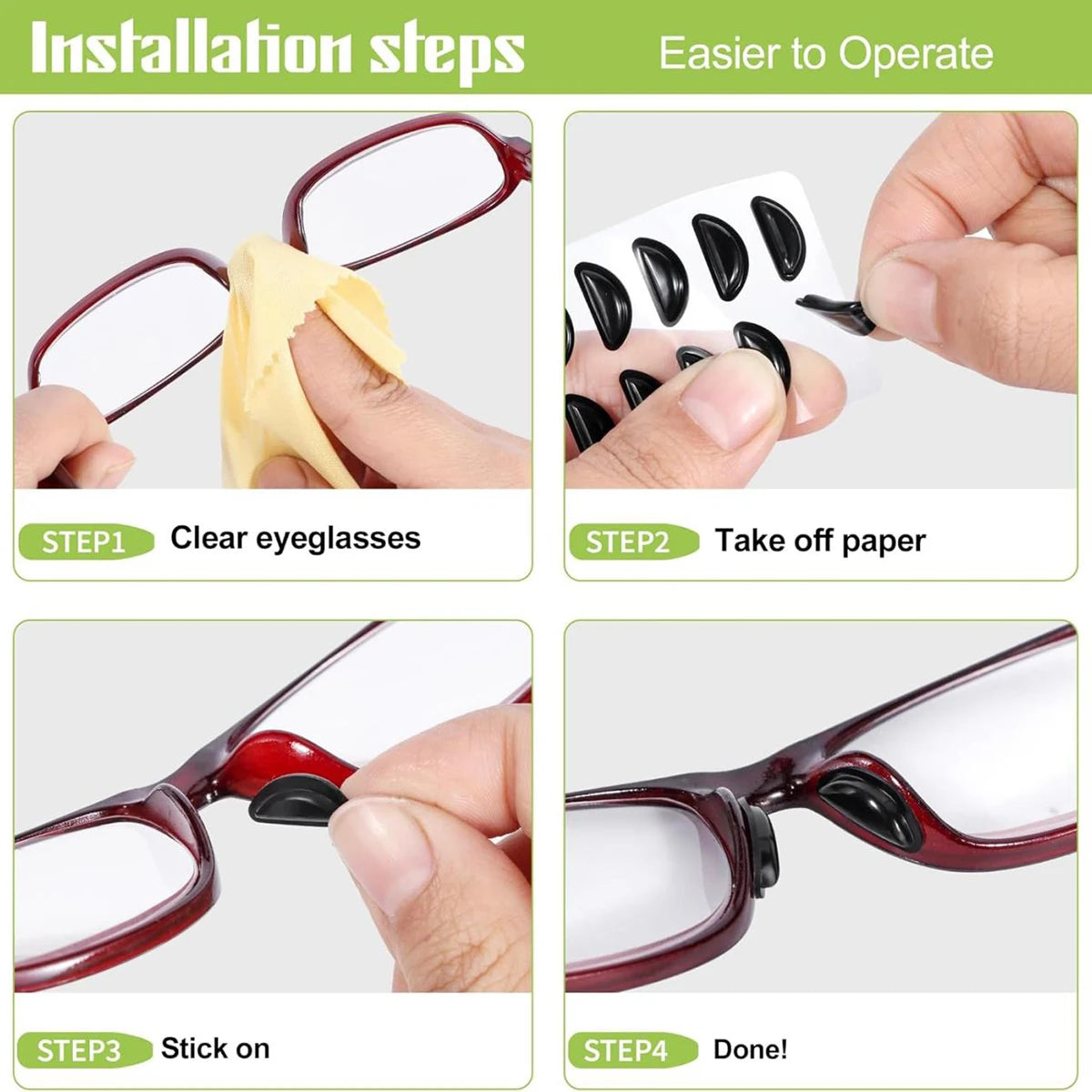 Anti Slip Eyeglass Nose Pads Soft